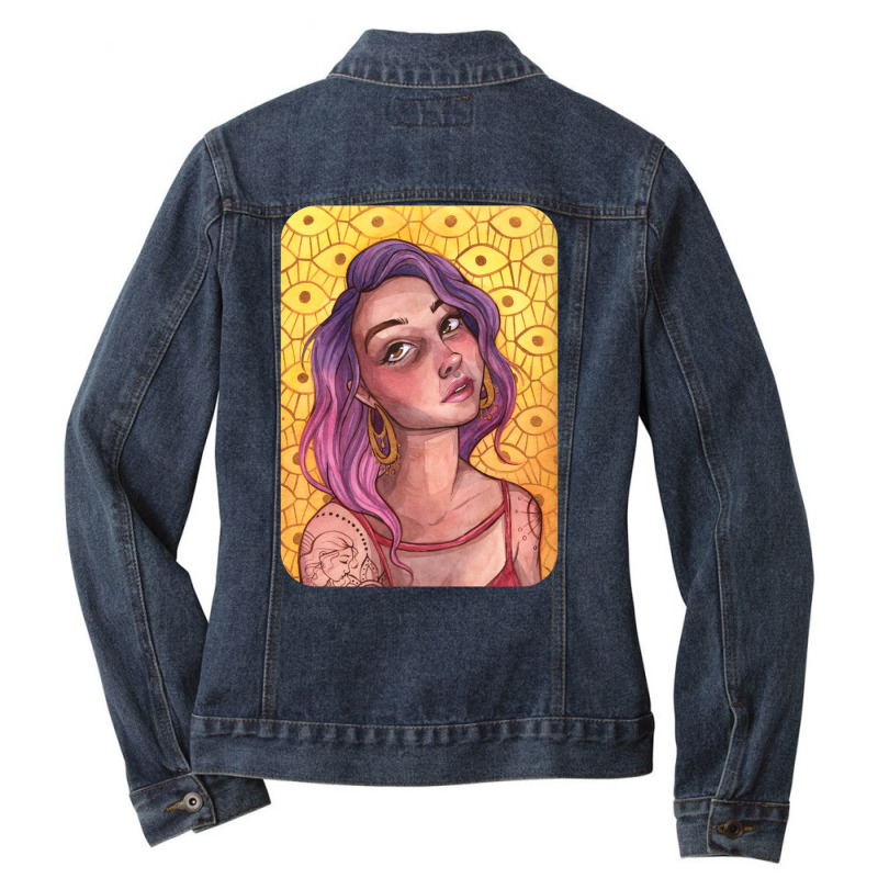 Infinity Eye Ladies Denim Jacket by nessahlngrids | Artistshot