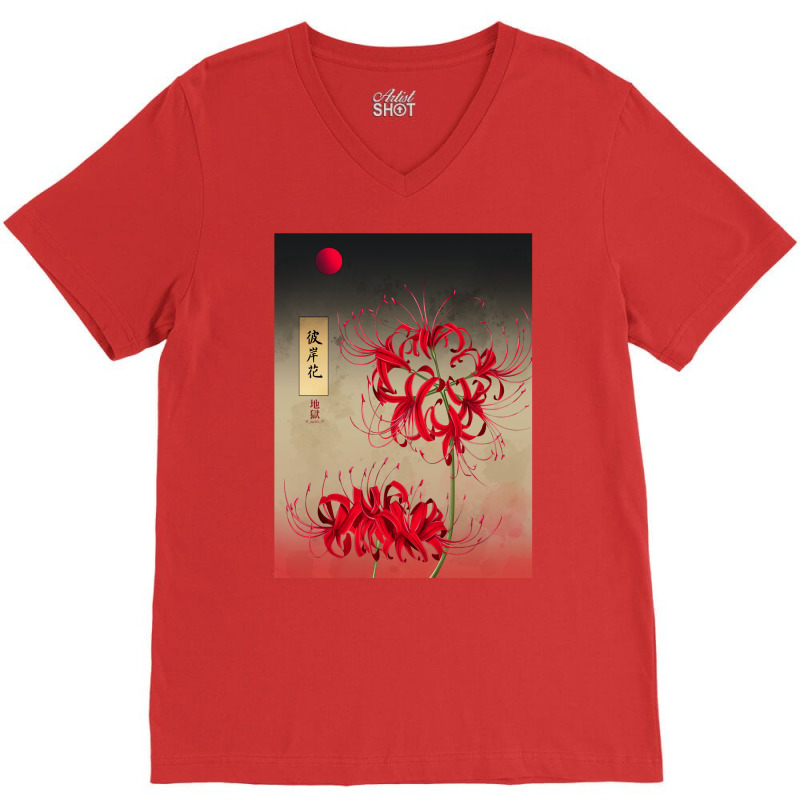 Higanbana Red Spider Lilies Lywdp V-neck Tee | Artistshot