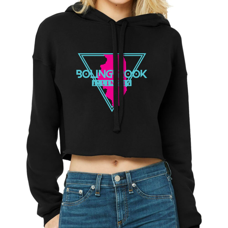 Bolingbrook Illinois Retro Vintage Triangle Il Cropped Hoodie by ternacanuda251 | Artistshot