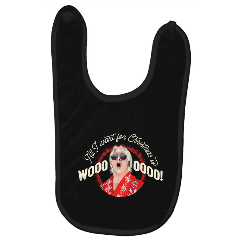 All I Want For Christmas Is Woooo! (with Shades!) Baby Bibs | Artistshot