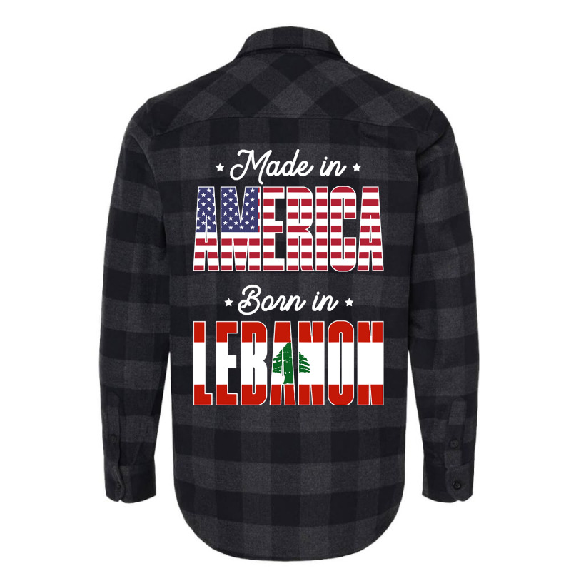 Made In America Born In Lebanon Proud Latvian American Flannel Shirt by gaugebayou45 | Artistshot