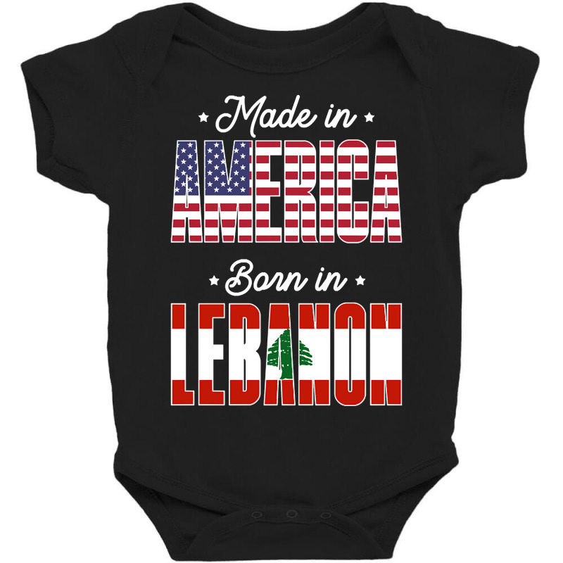 Made In America Born In Lebanon Proud Latvian American Baby Bodysuit by gaugebayou45 | Artistshot