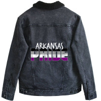 Arkansas Pride Asexual Flag Unisex Sherpa-lined Denim Jacket | Artistshot