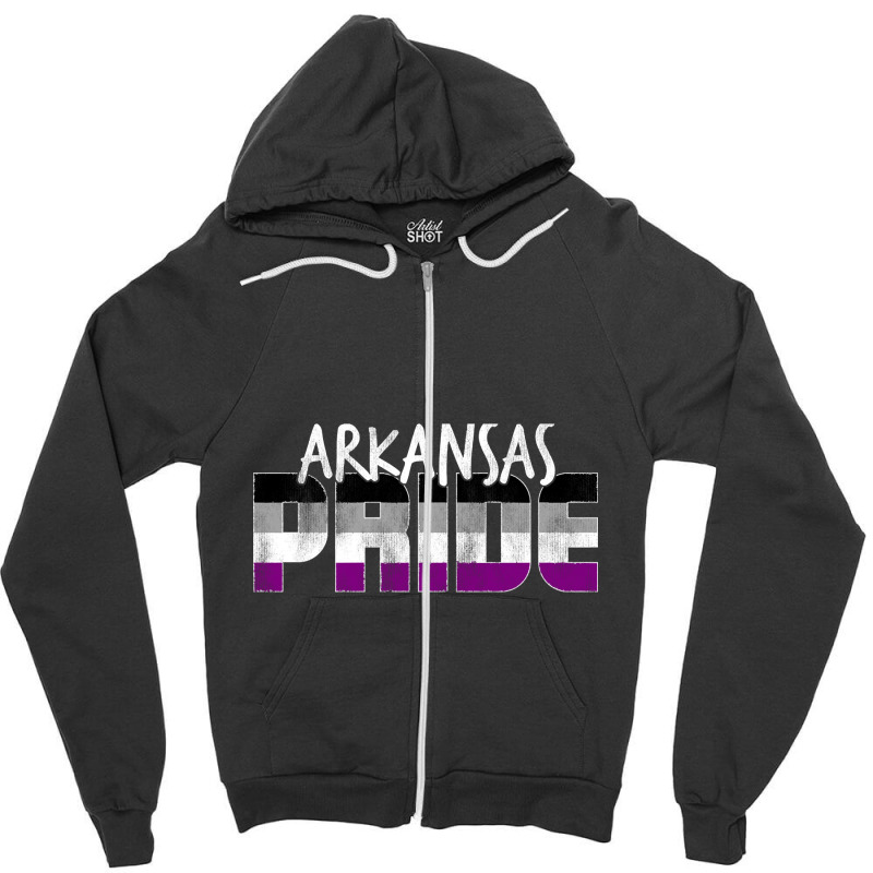 Arkansas Pride Asexual Flag Zipper Hoodie by ternacanuda | Artistshot