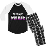 Arkansas Pride Asexual Flag Men's 3/4 Sleeve Pajama Set | Artistshot