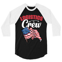 Awesome Logistics Crew A Logistician Humor Warehouse Worker 3/4 Sleeve Shirt | Artistshot