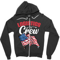 Awesome Logistics Crew A Logistician Humor Warehouse Worker Zipper Hoodie | Artistshot