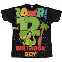 12 Birthday Dinosaur Poster Girl Graphic T-shirt | Artistshot