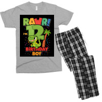 12 Birthday Dinosaur Poster Girl Men's T-shirt Pajama Set | Artistshot