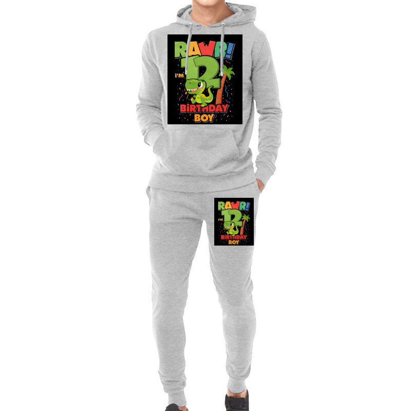 12 Birthday Dinosaur Poster Girl Hoodie & Jogger Set | Artistshot