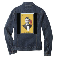 El Diablito (the Devil)   Lotería  Poster Ladies Denim Jacket | Artistshot