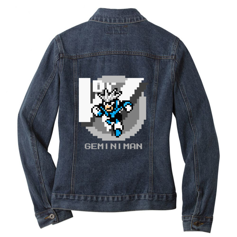 Gemini Man With Grey Text Ladies Denim Jacket by vaijancaxixi | Artistshot