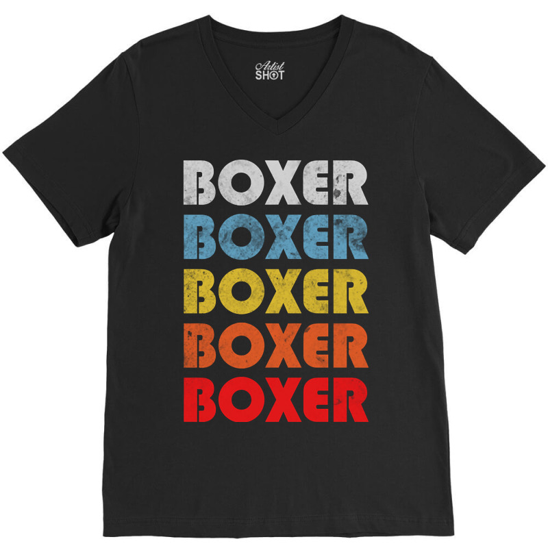 Boxer Dog Mom. Perfect Present For Mother Dad Friend Him Or Her V-Neck Tee by cryingdappled109 | Artistshot