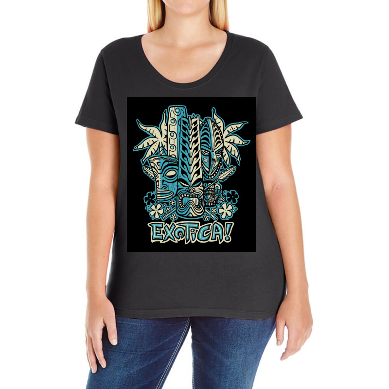 Exotica Poster Music Ladies Curvy T-Shirt by drayzfzecherb | Artistshot