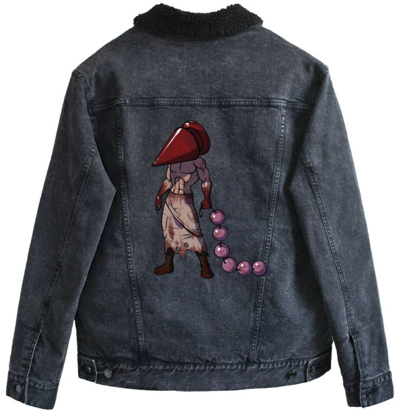 The Pyramid Head 1 Unisex Sherpa-lined Denim Jacket | Artistshot