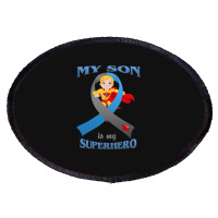 Diabetes My Son Is My Superhero Oval Patch | Artistshot