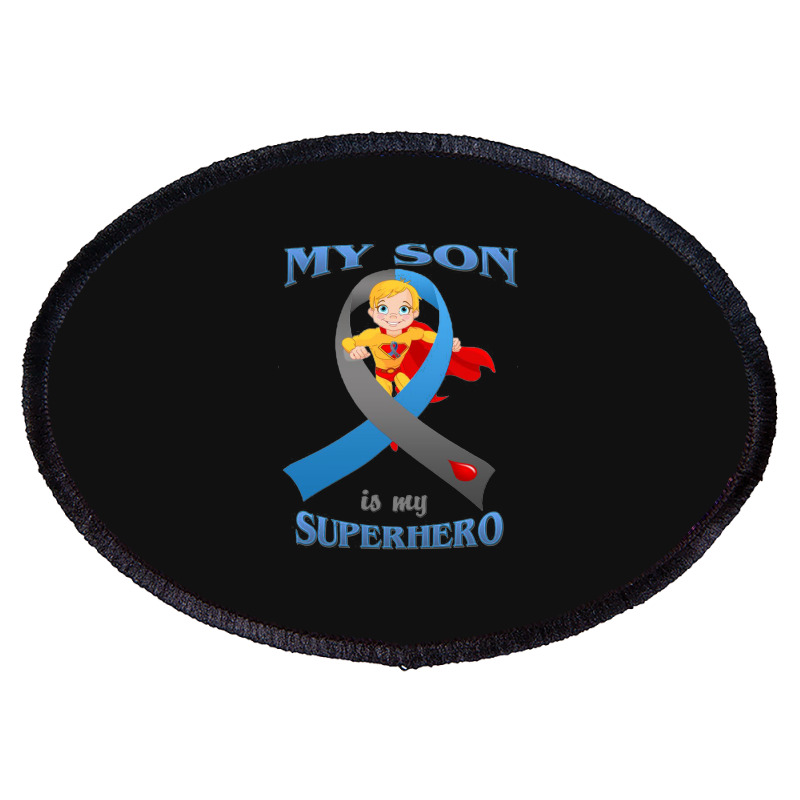 Diabetes My Son Is My Superhero Oval Patch by hoainv | Artistshot