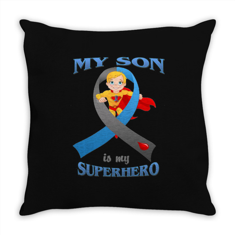 Diabetes My Son Is My Superhero Throw Pillow by hoainv | Artistshot