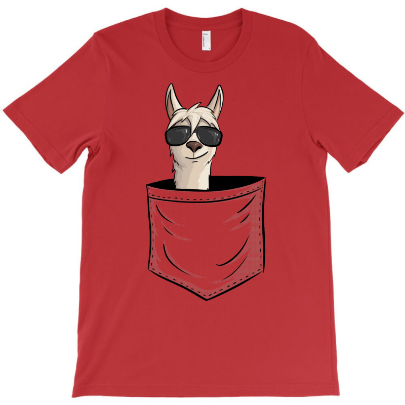 Hipster Alpaca With Sunglasses  Casual Llama In Pocket T-shirt | Artistshot