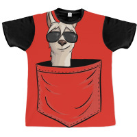 Hipster Alpaca With Sunglasses  Casual Llama In Pocket Graphic T-shirt | Artistshot