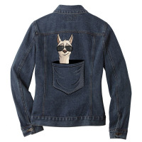 Hipster Alpaca With Sunglasses  Casual Llama In Pocket Ladies Denim Jacket | Artistshot