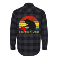 I Do What I Want Retro Cat Flannel Shirt | Artistshot