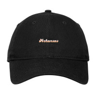 Arkansas Rainbow Text Design Adjustable Cap | Artistshot