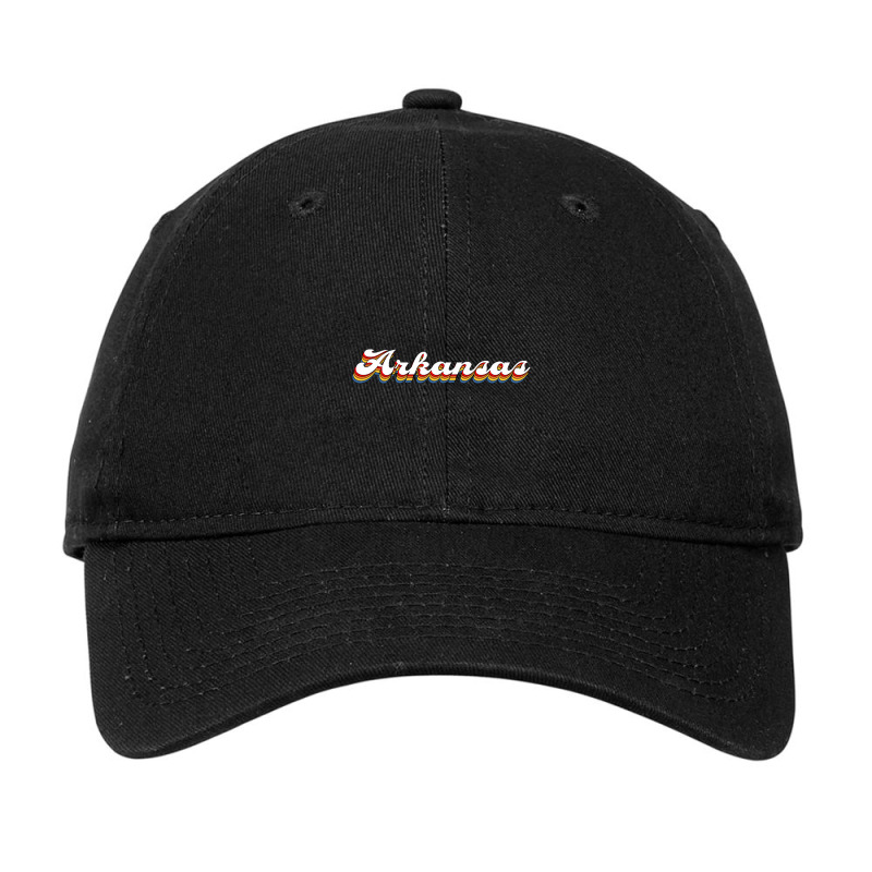 Arkansas Rainbow Text Design Adjustable Cap by ternacanuda | Artistshot