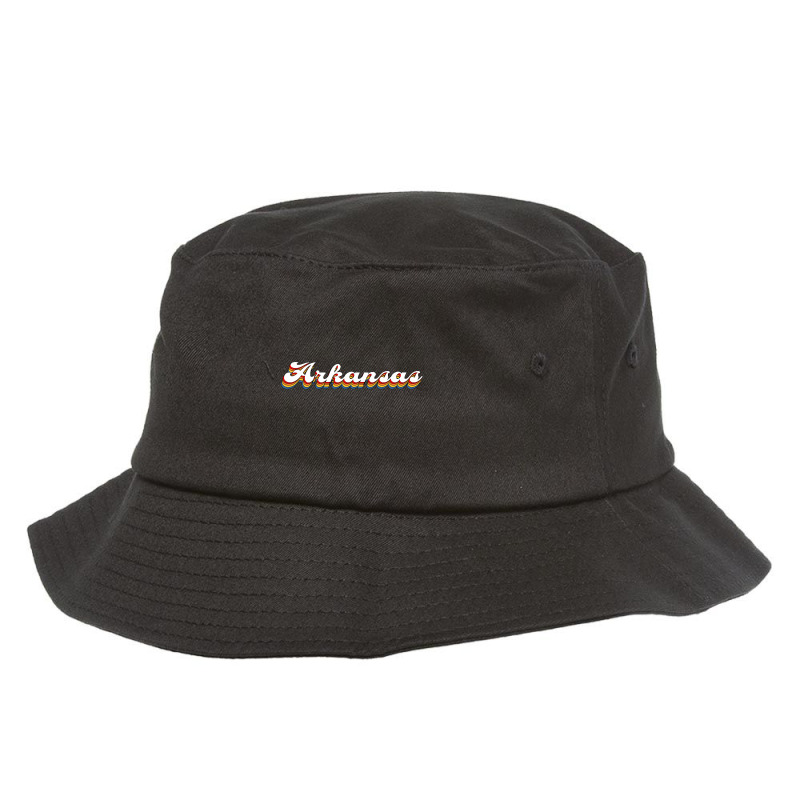 Arkansas Rainbow Text Design Bucket Hat by ternacanuda | Artistshot