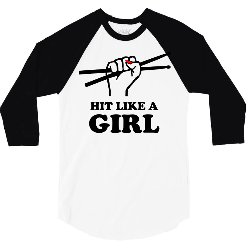 Hit Like A Girl 3/4 Sleeve Shirt | Artistshot