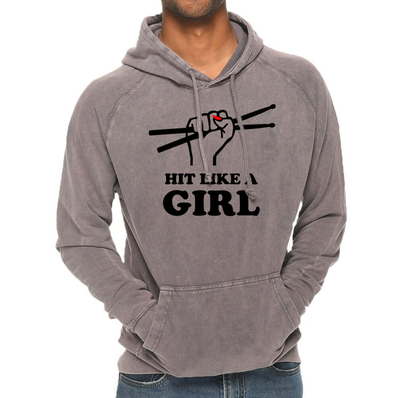 Hit Like A Girl Vintage Hoodie | Artistshot