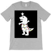 Christmas Tree Dinosaur Xmas Lights Joke Gift Poster Music T-shirt | Artistshot