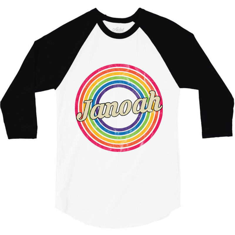 Janoah - Retro Rainbow Faded-style 3/4 Sleeve Shirt by trampolinnervous53 | Artistshot