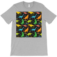 Colorful Dinosaur Seamless Pattern Dinosaur Seamless Pattern Design Po T-shirt | Artistshot