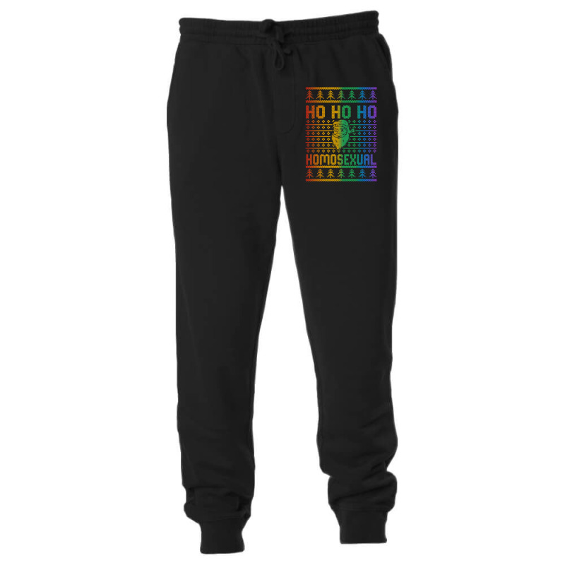 Ho Ho Ho Homosexual Christmas Holiday Lgbt Gay Ugly Design Unisex Jogger | Artistshot