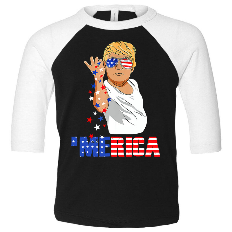 4th Of July Funny Merica Toddler 3/4 Sleeve Tee | Artistshot