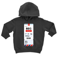 Belgrade Boarding Pass Toddler Hoodie | Artistshot