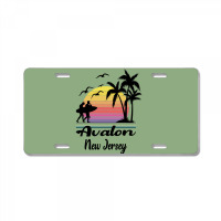 Avalon New Jersey Seaside Retro Sunset License Plate | Artistshot