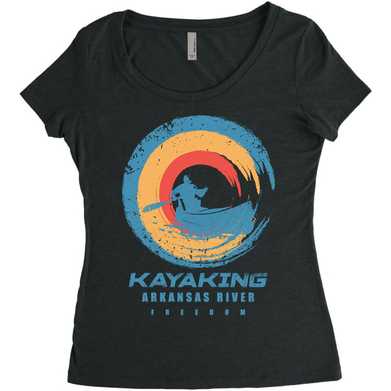 Arkansas River Kayak Adventure Women's Triblend Scoop T-shirt by ternacanuda | Artistshot