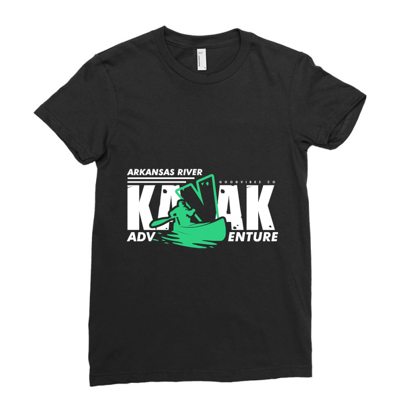 Arkansas River Kayak Adventure-xq8vf Ladies Fitted T-Shirt by ternacanuda | Artistshot