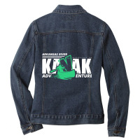 Arkansas River Kayak Adventure-xq8vf Ladies Denim Jacket | Artistshot