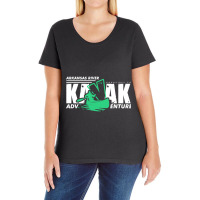 Arkansas River Kayak Adventure-xq8vf Ladies Curvy T-shirt | Artistshot