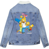 Homer Family The Simps0nszzz Clothes Unisex Sherpa-lined Denim Jacket | Artistshot