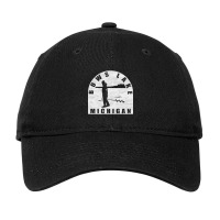 Bows Lake Ice Fishing Michigan Adjustable Cap | Artistshot