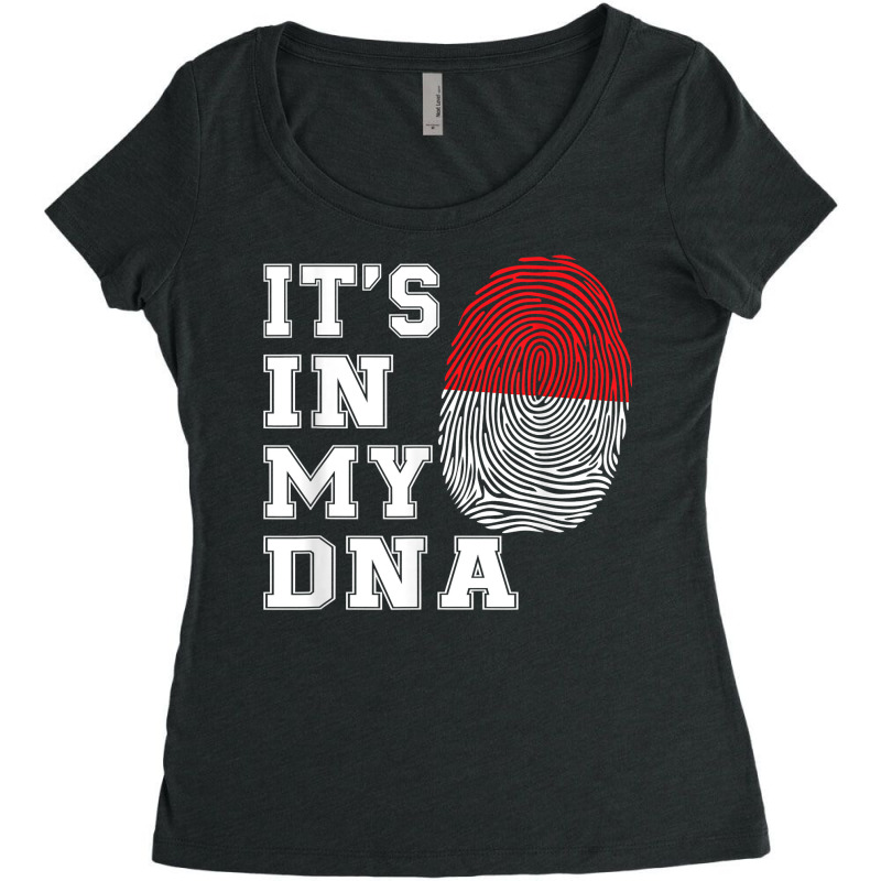 It's In My Dna Java Proud Gift Indonesia Flag T Shirt Women's Triblend Scoop T-shirt | Artistshot