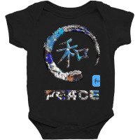 Peace Japanese Kanji Word Symbol Enso Circle 6 Baby Bodysuit | Artistshot