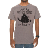 I Had My Patience Tested I'm Negative Funny Cat Vintage T-shirt | Artistshot