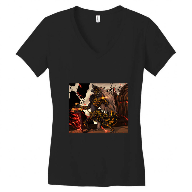 Blaidd Strive Burn Women's V-Neck T-Shirt by ErnestGallon | Artistshot