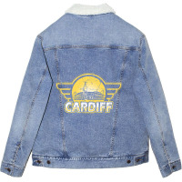 Cardiff Wales Uk Unisex Sherpa-lined Denim Jacket | Artistshot