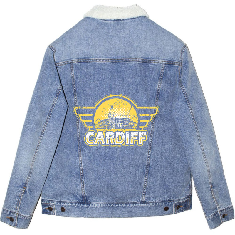 Cardiff Wales Uk Unisex Sherpa-Lined Denim Jacket by fencevaudeville14 | Artistshot